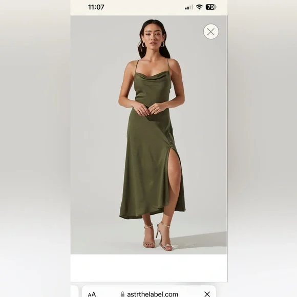 green dress heel in club lady Stacey | Dark Green Slashed-Neck Maxi Dress With Open-Back And Embellished Detail main image 1